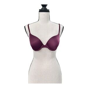 PINK by Victoria’s Secret Wear Everywhere Push-Up Bra 32B Burgundy 2019